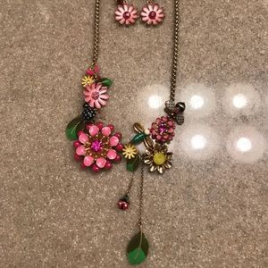Betsey Johnson summer necklace and earrings set.